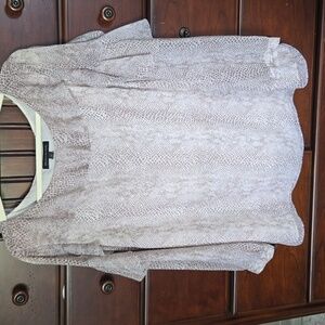 Banana Republic, Elegant Snake Print Women's Blouse, Sz. XL